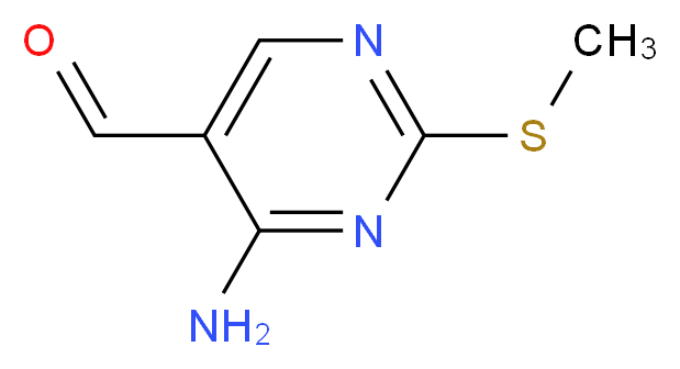 4-amino-2-(methylsulfanyl)pyrimidine-5-carbaldehyde_分子结构_CAS_770-31-0