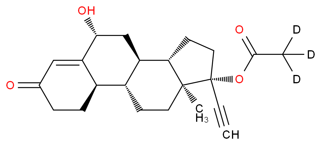 6β-Hydroxy Norethindrone Acetate-d3 (Major)_分子结构_CAS_)