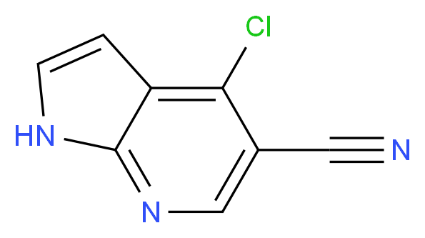 4-chloro-1H-pyrrolo[2,3-b]pyridine-5-carbonitrile_分子结构_CAS_920966-02-5