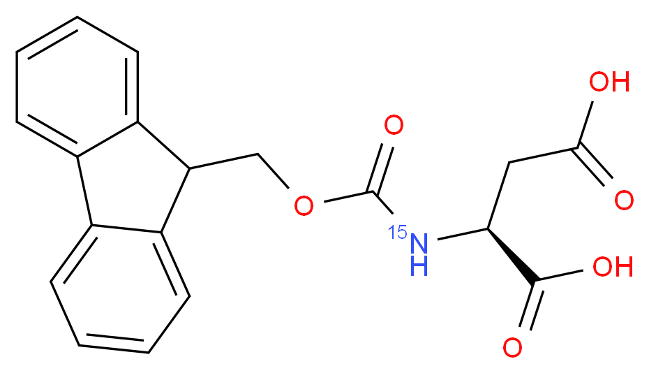 (2S)-2-{[(9H-fluoren-9-ylmethoxy)carbonyl]amino}butanedioic acid_分子结构_CAS_287484-33-7