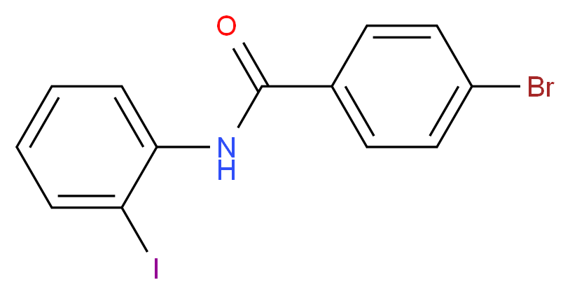 4-bromo-N-(2-iodophenyl)benzamide_分子结构_CAS_346689-26-7