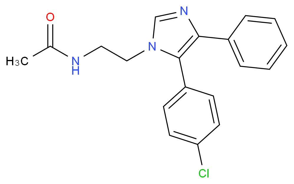 N-{2-[5-(4-chlorophenyl)-4-phenyl-1H-imidazol-1-yl]ethyl}acetamide_分子结构_CAS_)