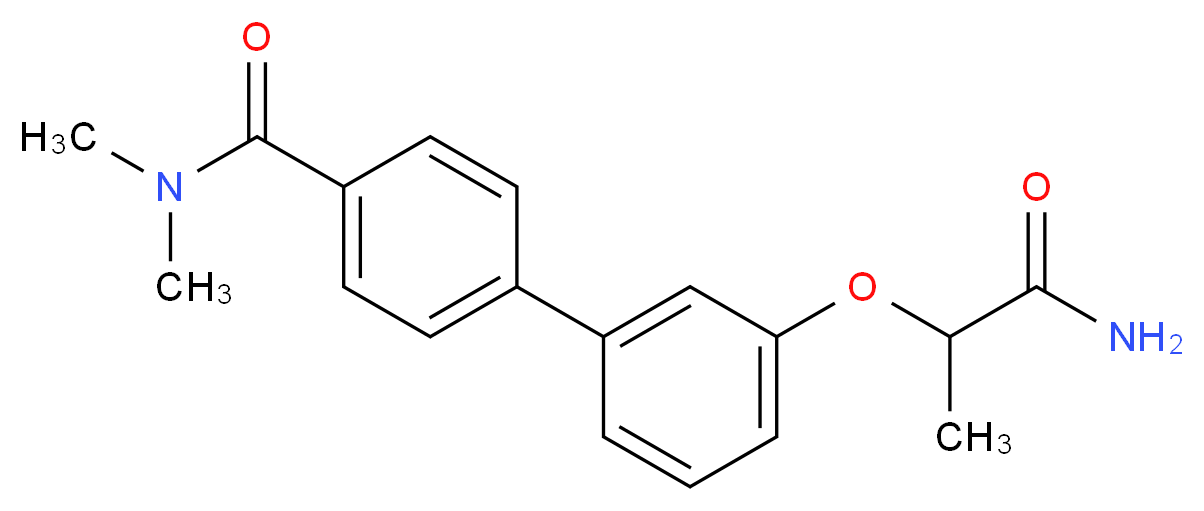 3'-(2-amino-1-methyl-2-oxoethoxy)-N,N-dimethylbiphenyl-4-carboxamide_分子结构_CAS_)
