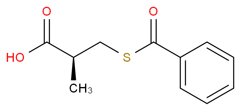 (S)-(-)-3-Benzoylthio-2-Methylpropanoic acid_分子结构_CAS_72679-02-8)