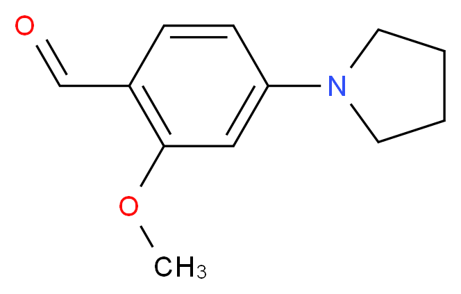 2-Methoxy-4-pyrrolidin-1-yl-benzaldehyde_分子结构_CAS_)