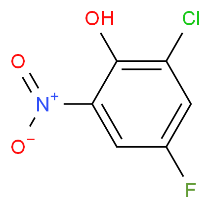2-chloro-4-fluoro-6-nitrophenol_分子结构_CAS_58348-98-4