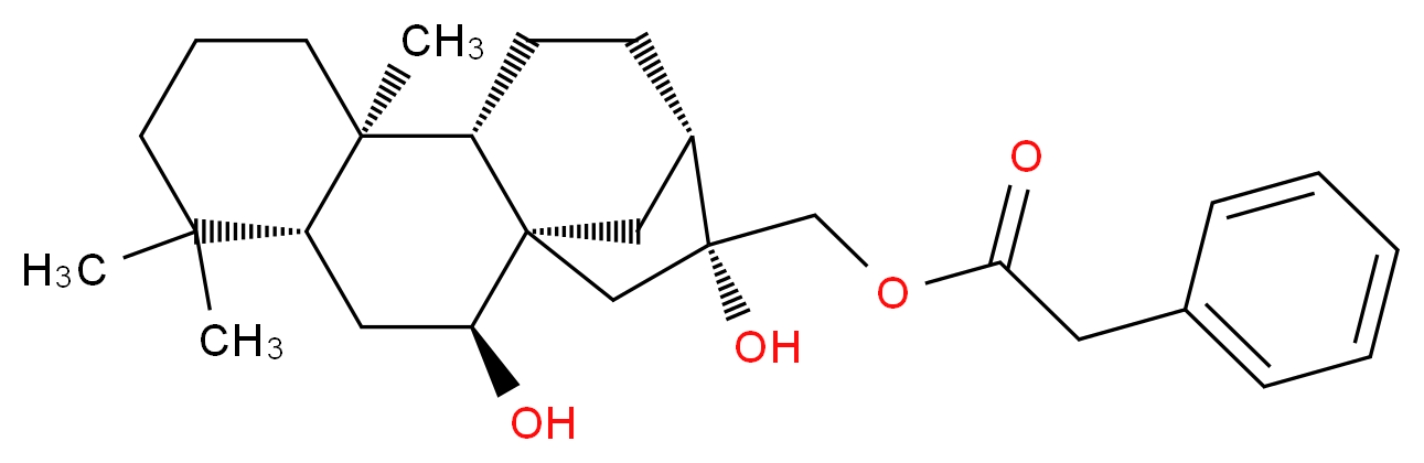 [(1R,2S,4R,9R,10S,13R,14R)-2,14-dihydroxy-5,5,9-trimethyltetracyclo[11.2.1.0<sup>1</sup>,<sup>1</sup><sup>0</sup>.0<sup>4</sup>,<sup>9</sup>]hexadecan-14-yl]methyl 2-phenylacetate_分子结构_CAS_1169806-00-1