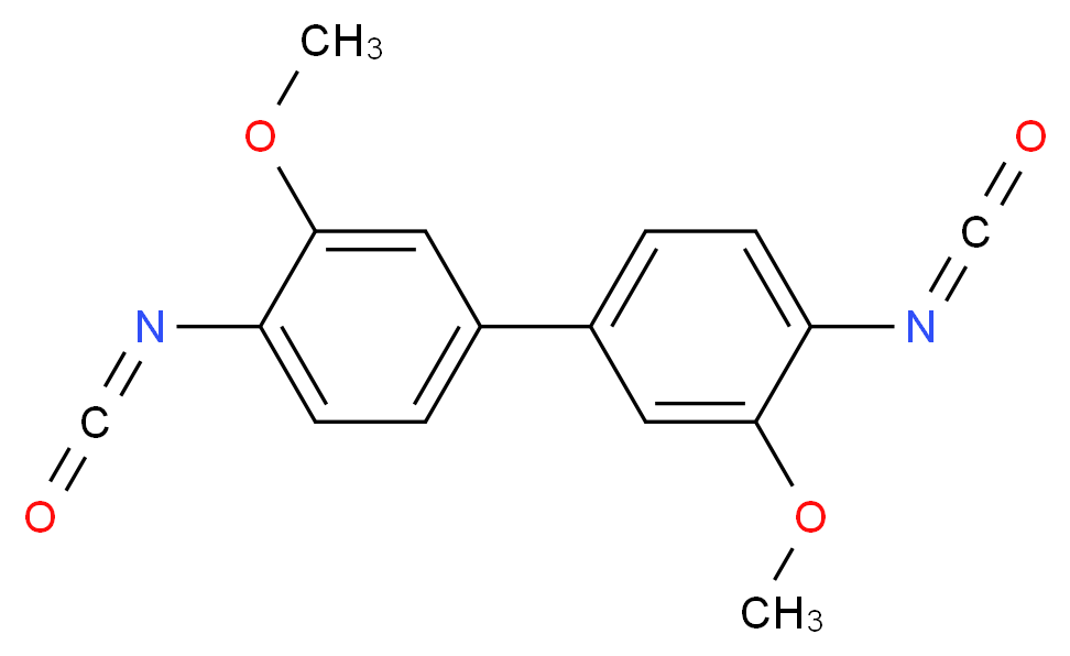 1-isocyanato-4-(4-isocyanato-3-methoxyphenyl)-2-methoxybenzene_分子结构_CAS_91-93-0