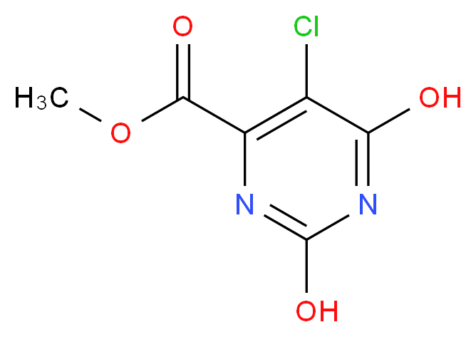 Methyl 5-chloro-2,6-dihydroxy-4-pyrimidinecarboxylate_分子结构_CAS_91447-90-4)