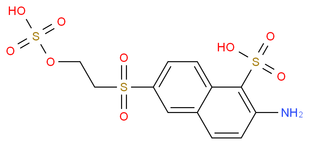 2-amino-6-[2-(sulfooxy)ethanesulfonyl]naphthalene-1-sulfonic acid_分子结构_CAS_81417-89-2