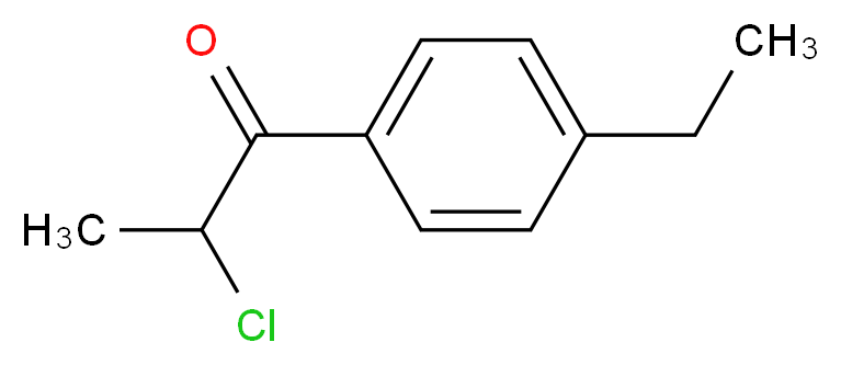 2-chloro-1-(4-ethylphenyl)propan-1-one_分子结构_CAS_132560-66-8