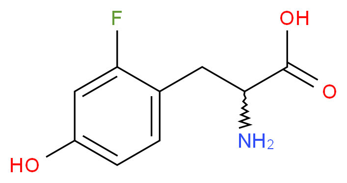 2-amino-3-(2-fluoro-4-hydroxyphenyl)propanoic acid_分子结构_CAS_7656-31-7