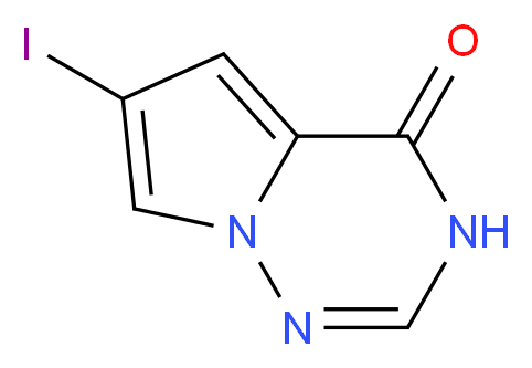 6-Iodopyrrolo[2,1-f][1,2,4]triazin-4(1H)-one_分子结构_CAS_1201784-97-5)