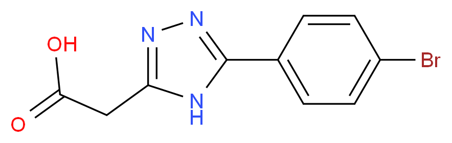 2-[5-(4-bromophenyl)-4H-1,2,4-triazol-3-yl]acetic acid_分子结构_CAS_885281-00-5