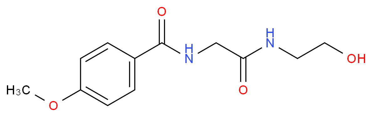 N-{2-[(2-Hydroxyethyl)amino]-2-oxoethyl}-4-methoxybenzenecarboxamide_分子结构_CAS_)