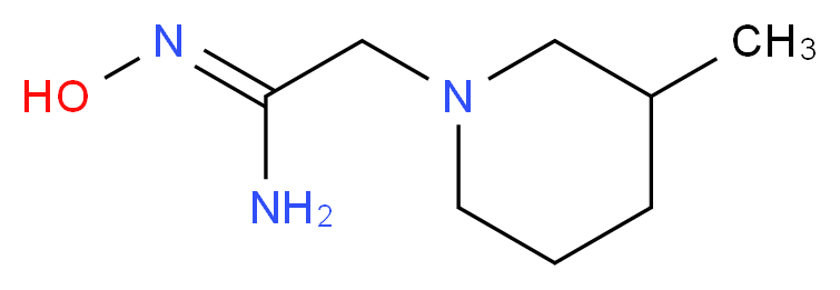 N'-Hydroxy-2-(3-methylpiperidino)ethanimidamide_分子结构_CAS_)