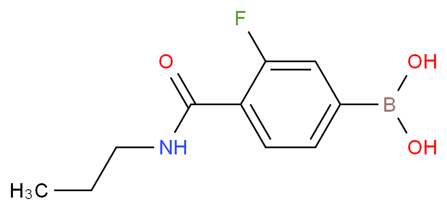 3-氟-4-(正丙基甲酰胺基)苯硼酸_分子结构_CAS_874289-15-3)