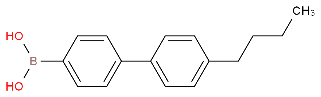 (4'-Butyl[1,1'-biphenyl]-4-yl)-boronic acid_分子结构_CAS_145413-17-8)