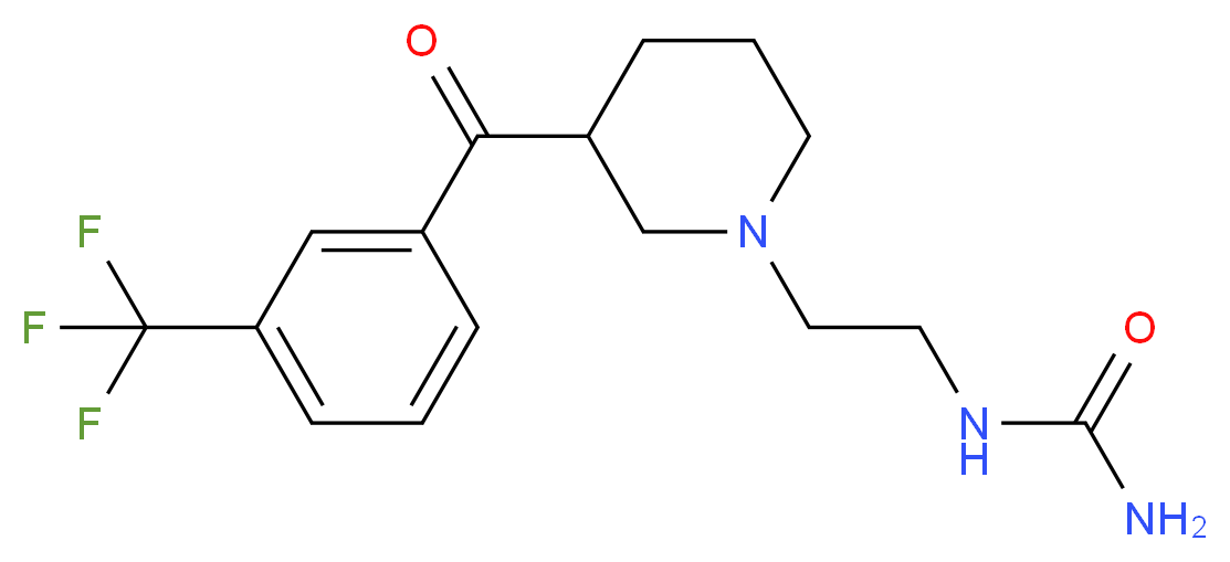 N-(2-{3-[3-(trifluoromethyl)benzoyl]piperidin-1-yl}ethyl)urea_分子结构_CAS_)