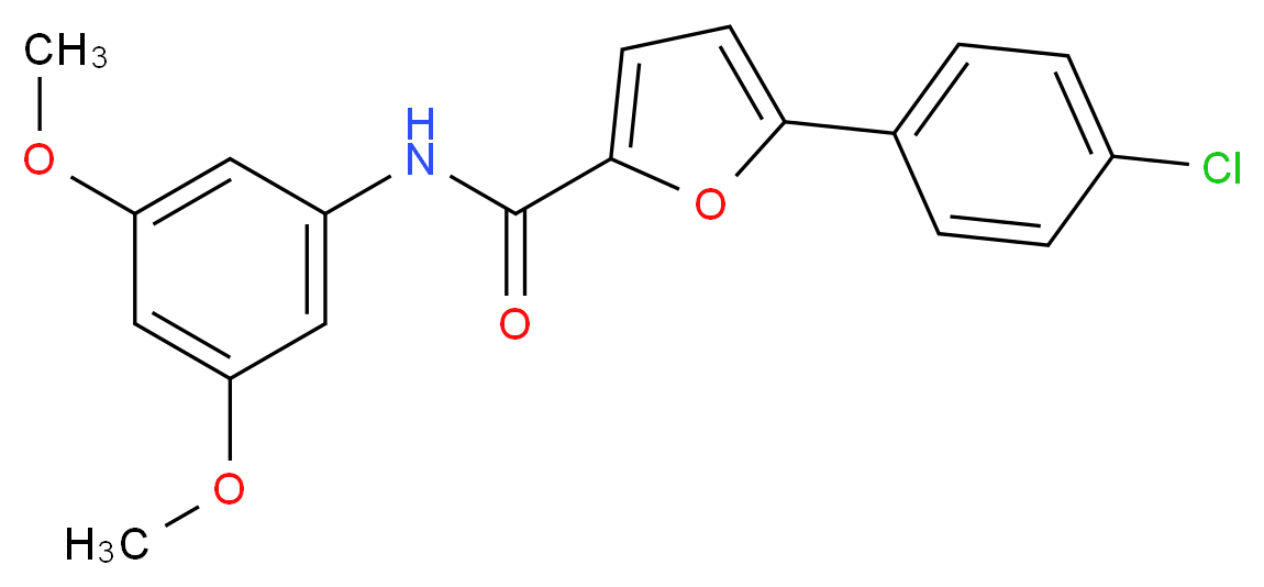 5-(4-chlorophenyl)-N-(3,5-dimethoxyphenyl)furan-2-carboxamide_分子结构_CAS_944261-79-4