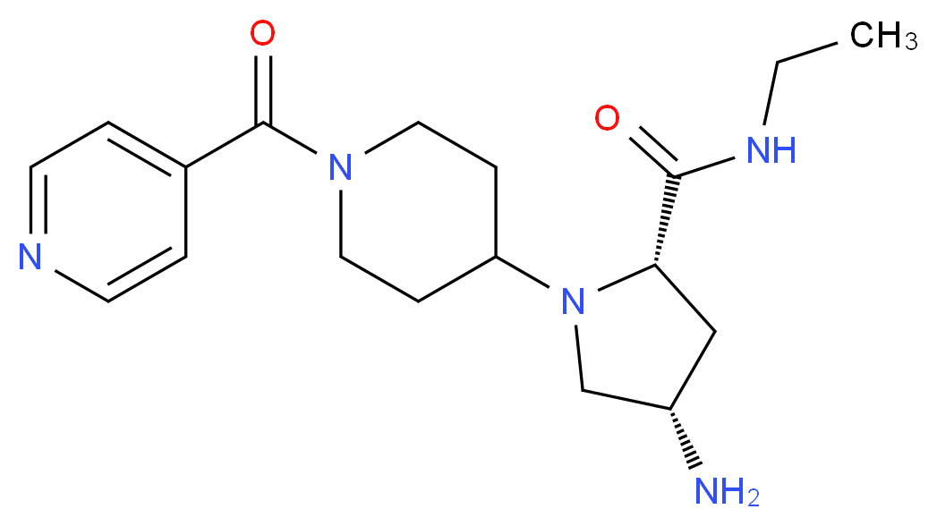 (4S)-4-amino-N-ethyl-1-(1-isonicotinoylpiperidin-4-yl)-L-prolinamide_分子结构_CAS_)
