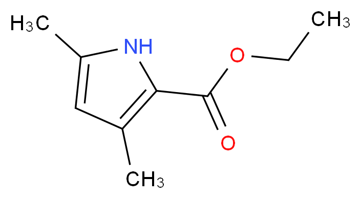 Ethyl 3,5-dimethylpyrrole-2-carboxylate 98%_分子结构_CAS_2199-44-2)