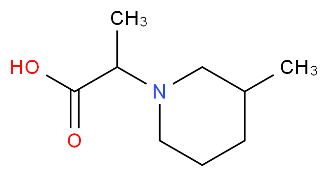 2-(3-Methylpiperidin-1-yl)propanoic acid_分子结构_CAS_915920-25-1)
