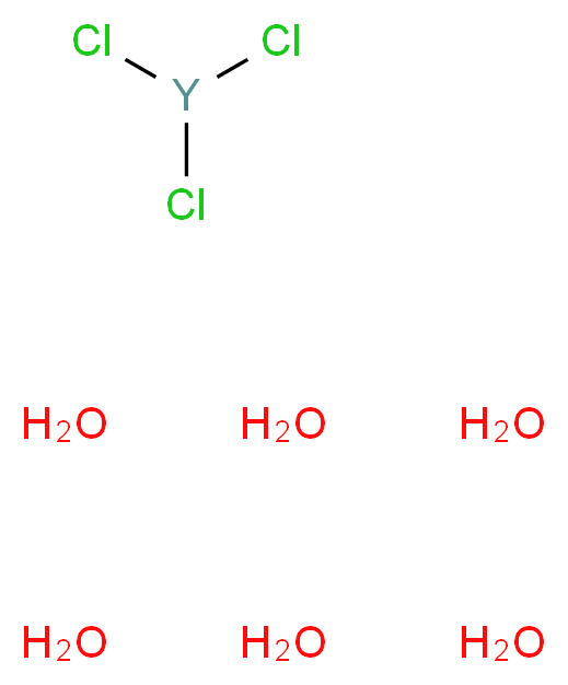 trichloroyttrium hexahydrate_分子结构_CAS_10025-94-2