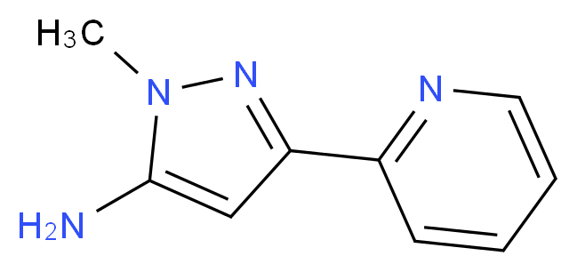 1-methyl-3-(pyridin-2-yl)-1H-pyrazol-5-amine_分子结构_CAS_92406-50-3
