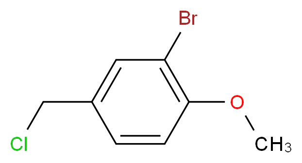 2-bromo-4-(chloromethyl)-1-methoxybenzene_分子结构_CAS_701-94-0