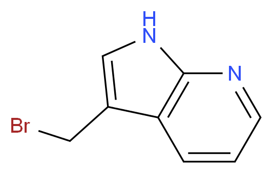 3-(Bromomethyl)-1H-pyrrolo[2,3-b]pyridine_分子结构_CAS_1174007-40-9)