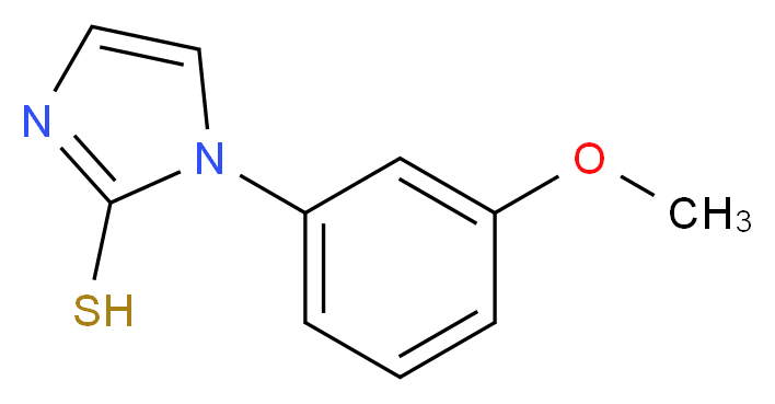 1-(3-methoxyphenyl)-1H-imidazole-2-thiol_分子结构_CAS_51581-49-8