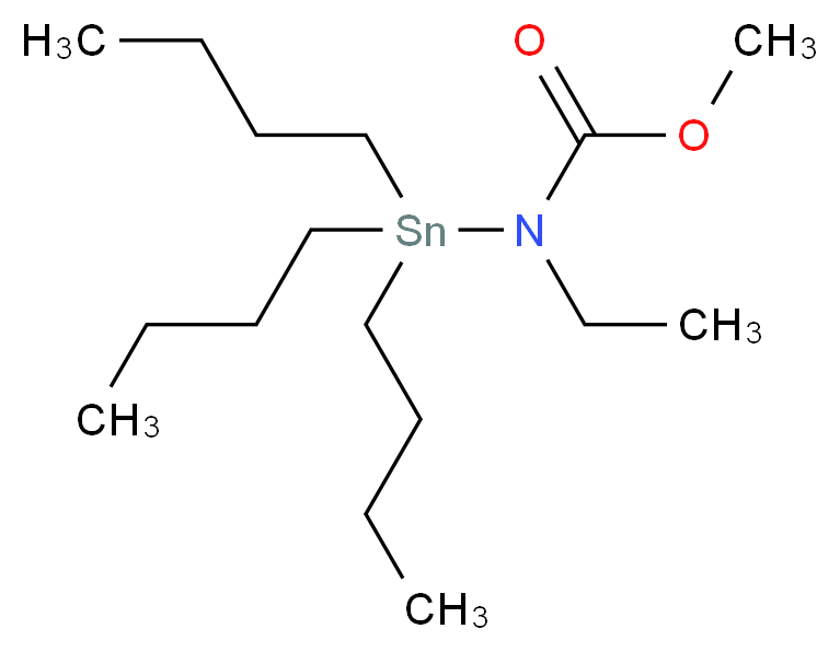 methyl N-ethyl-N-(tributylstannyl)carbamate_分子结构_CAS_3587-12-0