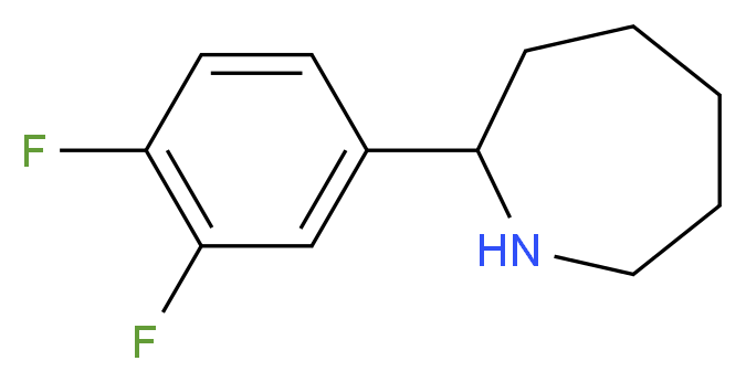 2-(3,4-Difluorophenyl)azepane_分子结构_CAS_946726-82-5)