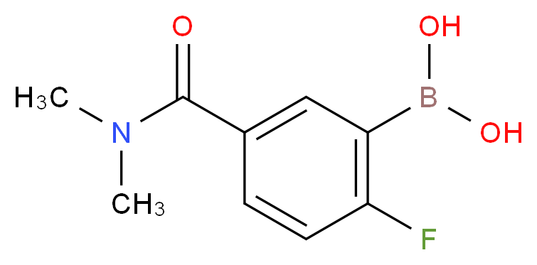 [5-(dimethylcarbamoyl)-2-fluorophenyl]boronic acid_分子结构_CAS_874289-46-0
