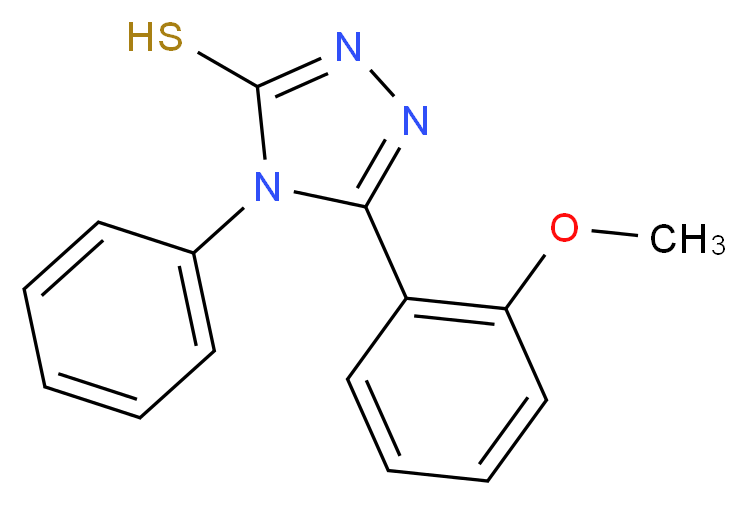 5-(2-methoxyphenyl)-4-phenyl-4H-1,2,4-triazole-3-thiol_分子结构_CAS_90429-14-4
