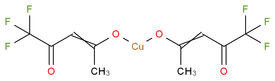 1,1,1-trifluoro-4-({[(5,5,5-trifluoro-4-oxopent-2-en-2-yl)oxy]cuprio}oxy)pent-3-en-2-one_分子结构_CAS_14324-82-4