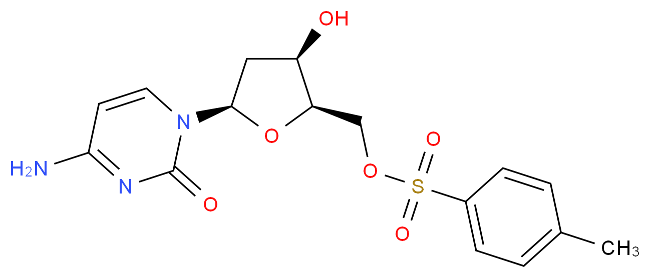 5'-Tosyl-2'-deoxy Cytidine_分子结构_CAS_27999-55-9)