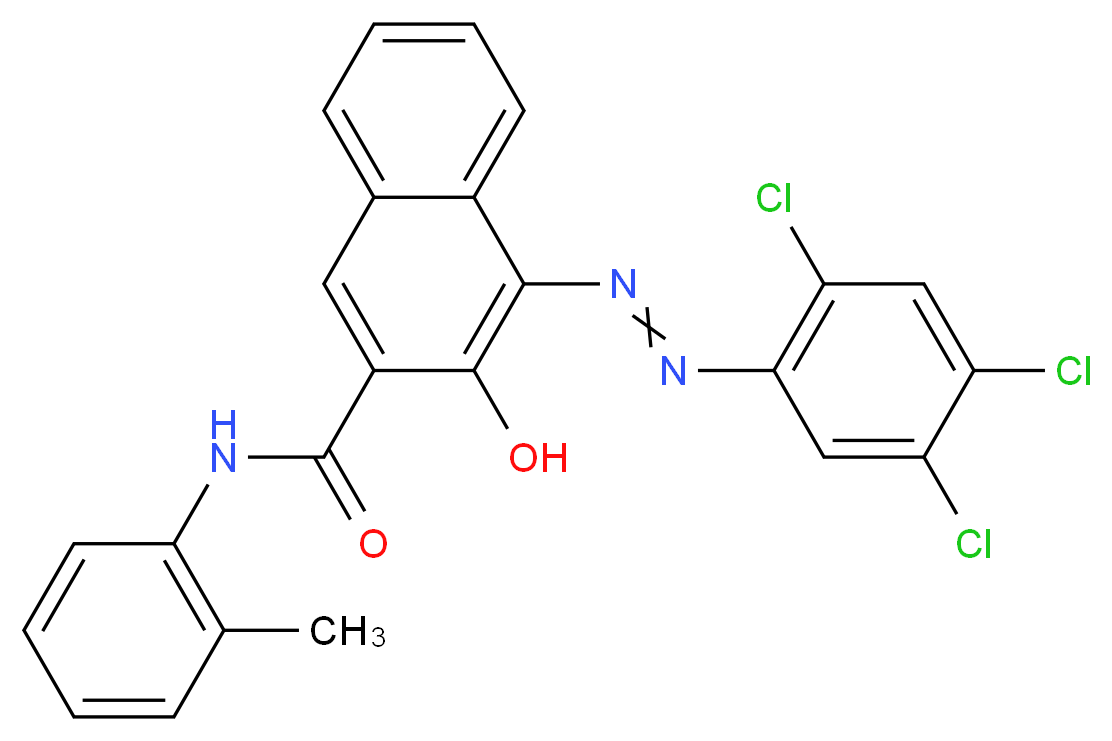 3-hydroxy-N-(2-methylphenyl)-4-[2-(2,4,5-trichlorophenyl)diazen-1-yl]naphthalene-2-carboxamide_分子结构_CAS_6535-46-2