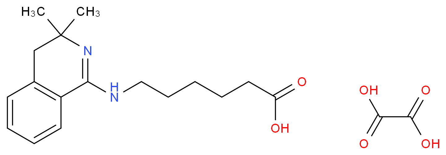 6-(3,3-Dimethyl-3,4-dihydro-isoquinolin-1-ylamino) -hexanoic acid oxalate_分子结构_CAS_)