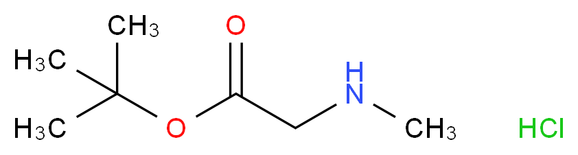 tert-Butyl 2-(methylamino)acetate hydrochloride_分子结构_CAS_136088-69-2)