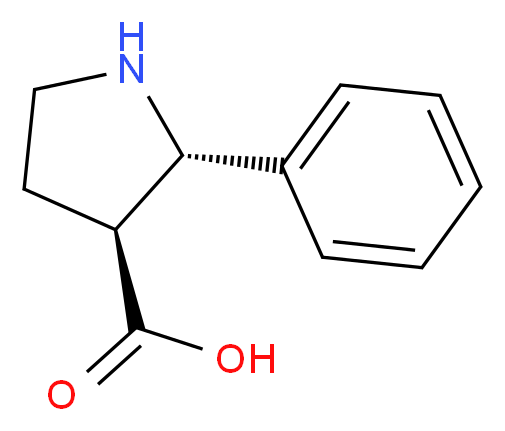 (2S,3S)-2-phenylpyrrolidine-3-carboxylic acid_分子结构_CAS_1241681-66-2