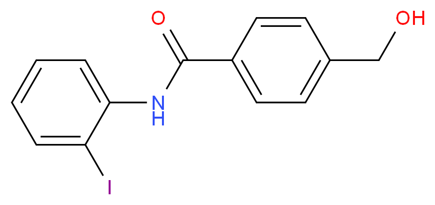 4-(hydroxymethyl)-N-(2-iodophenyl)benzamide_分子结构_CAS_329939-01-7