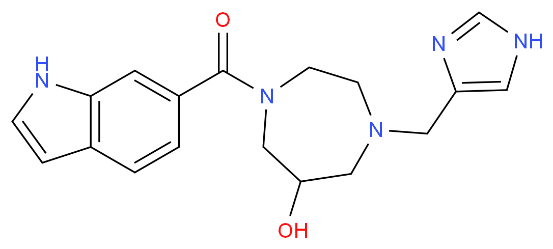 1-(1H-imidazol-4-ylmethyl)-4-(1H-indol-6-ylcarbonyl)-1,4-diazepan-6-ol_分子结构_CAS_)