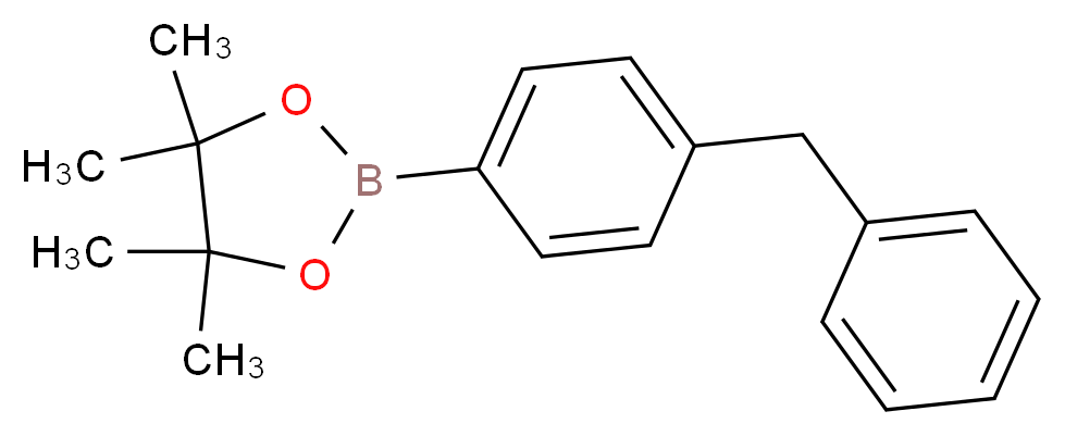 2-(4-benzylphenyl)-4,4,5,5-tetramethyl-1,3,2-dioxaborolane_分子结构_CAS_911708-01-5