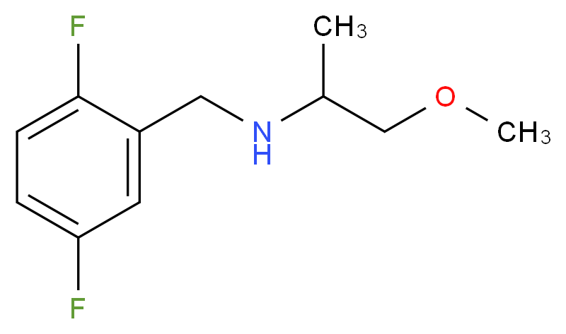 [(2,5-difluorophenyl)methyl](1-methoxypropan-2-yl)amine_分子结构_CAS_355814-29-8