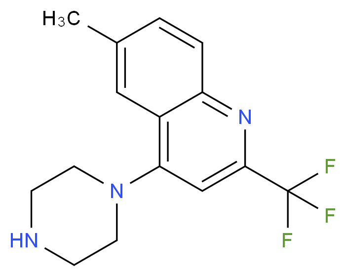 6-methyl-4-piperazino-2-(trifluoromethyl)quinoline_分子结构_CAS_544429-25-6)