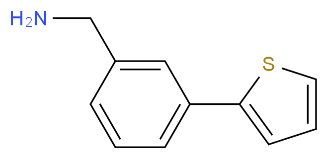 [3-(thiophen-2-yl)phenyl]methanamine_分子结构_CAS_859850-86-5