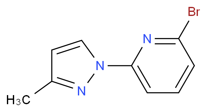 2-bromo-6-(3-methyl-1H-pyrazol-1-yl)pyridine_分子结构_CAS_853748-41-1