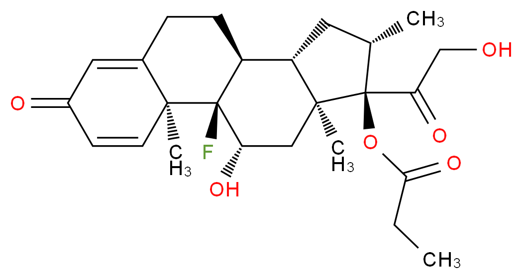 Betamethasone 17-Propionate_分子结构_CAS_5534-13-4)